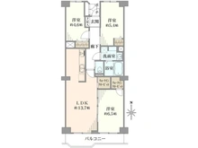 【東京都/足立区大谷田】ボナハイツ中川 3号棟 間取り図