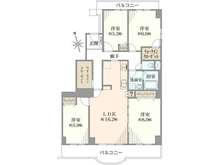 【千葉県/松戸市新松戸】サンライトパストラル六番街 A棟 間取り図