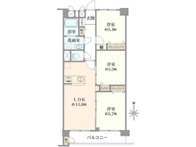 【千葉県/松戸市新松戸】新松戸南パークハウス B棟 間取り図