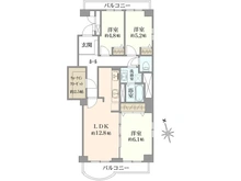 【千葉県/松戸市新松戸】サンライトパストラル弐番街 C棟 間取り図