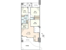 【埼玉県/越谷市大字袋山】 レクセルプラッツァせんげん台弐番館 間取り図