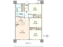 【千葉県/松戸市三ケ月】ゼクシア新松戸 間取り図