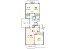 【千葉県/柏市松ケ崎】クレスト柏 2号棟 間取り図