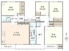 【千葉県/白井市堀込】堀込第1住宅 第17号棟 間取り図
