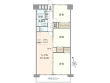 【千葉県/松戸市新松戸】新松戸西パークハウス B棟 間取り図