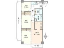 【千葉県/流山市加】ライオンズマンション流山 間取り図
