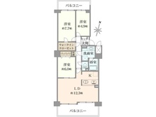 【千葉県/流山市加】東急ドエル・ステージ21センターコート弐番館 間取り図