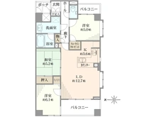 【千葉県/松戸市南花島】ラ・アトレ松戸 間取り図