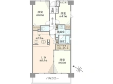【千葉県/松戸市三ケ月】藤和シティホームズ新松戸 間取り図