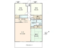 【千葉県/松戸市六高台】ハートフルシティ松戸六高台スクエア弐 間取り図