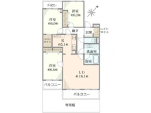 【千葉県/我孫子市白山】パシフィック我孫子グリーンタウン 9号棟 間取り図
