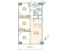 【埼玉県/越谷市大字大房】シャルム北越谷 A棟 間取り図