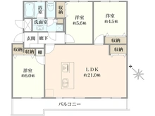 【千葉県/流山市富士見台】江戸川台小田急ハイツ 間取り図