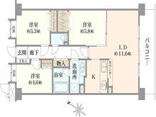 【千葉県/船橋市北本町】サンヴェール船橋東海神 間取り図