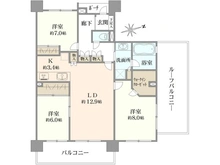 【千葉県/船橋市前貝塚町】アンビシャスヒル船橋 間取り図