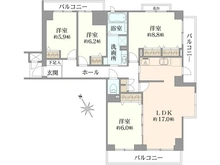 【千葉県/印西市滝野】ライフスクエア滝野公園 9号棟 間取り図
