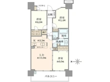 【千葉県/船橋市浜町】ワンダーベイシティサザン ガーデンウエスト棟 間取り図