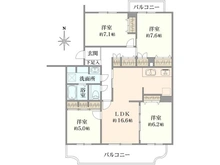 【千葉県/千葉市緑区おゆみ野】はるのみち公園前 2号棟 間取り図