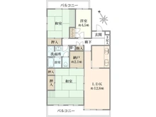【千葉県/八千代市八千代台南】テラス八千代台 C棟 間取り図