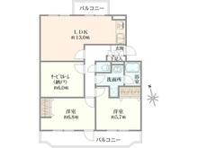 【千葉県/船橋市山手】コープ船橋 D棟 間取り図