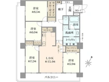 【千葉県/船橋市二宮】ライオンズマンション船橋薬園台 間取り図