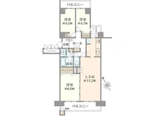 【千葉県/船橋市旭町】東急ドエル船橋ビレジ 間取り図