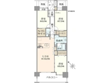 【千葉県/浦安市日の出】コスモ新浦安東京ベイ 間取り図
