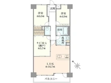 【千葉県/習志野市津田沼】ライオンズマンション津田沼第2 間取り図