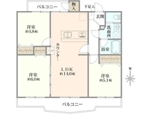 【千葉県/千葉市美浜区高浜】稲毛高浜南団地 17号棟 間取り図