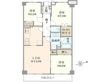 【千葉県/市川市二俣】アルカサル西船橋 間取り図