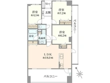 【千葉県/鎌ケ谷市道野辺本町】カーラシティ鎌ケ谷弐番館 間取り図