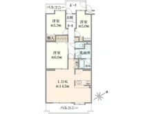 【千葉県/松戸市八ケ崎】東急ドエル松戸ビレジ 間取り図