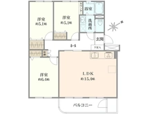 【千葉県/船橋市北本町】船橋ハイツ6号棟 間取り図