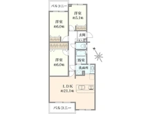 【千葉県/八千代市上高野】勝田台パークホームズ弐番館 間取り図