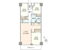 【千葉県/市川市鬼高】ルネ市川中山マンション 間取り図