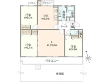 【千葉県/船橋市市場】第二フドウ船橋ハイツ 弐号棟 間取り図