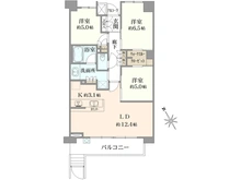 【千葉県/船橋市西船】パークホームズ西船1丁目 間取り図