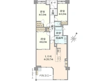 【千葉県/千葉市稲毛区稲毛台町】ザ・レジデンス稲毛台ミッドコートイースト 間取り図