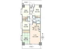 【千葉県/八千代市村上】ライオンズマンション勝田台 間取り図