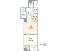 【東京都/中央区東日本橋】パレステュディオドルチェ日本橋イースト 間取り図