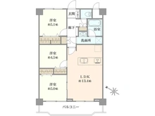 【東京都/江東区古石場】サニーハイツ門前仲町 間取り図