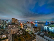 【東京都/港区港南】フェイバリッチタワー品川 眺望：レインボーブリッジビュー※天候による（ズームなし）