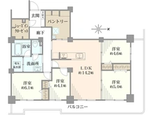 【東京都/江戸川区清新町】清新北ハイツ 5号棟 間取り図
