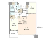 【東京都/中央区晴海】ドゥ・トゥール ウエスト 間取り図