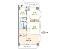 【千葉県/市川市相之川】 クリオ南行徳弐番館 間取り図