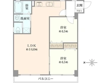 【東京都/新宿区西五軒町】ライオンズマンション神楽坂第二 間取り図