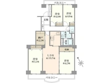 【千葉県/松戸市新松戸】サンライトパストラル弐番街 C棟 間取り図