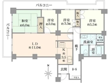 【東京都/江戸川区清新町】清新北ハイツ 4‐7号棟 間取り図