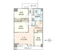 【東京都/台東区三筋】藤和シティホームズ浅草橋鳥越神社前 間取り図