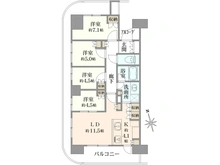 【東京都/中央区晴海】HARUMI FLAG SUN VILLAGE E棟 間取り図